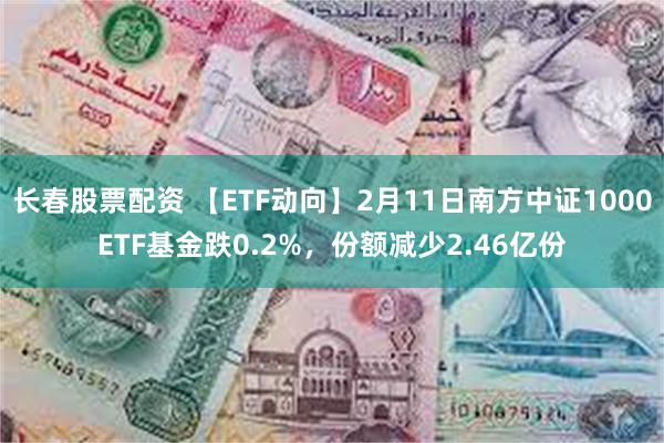 长春股票配资 【ETF动向】2月11日南方中证1000ETF基金跌0.2%，份额减少2.46亿份