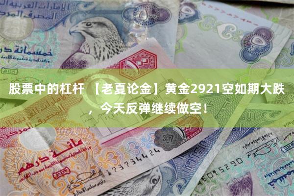 股票中的杠杆 【老夏论金】黄金2921空如期大跌，今天反弹继续做空！